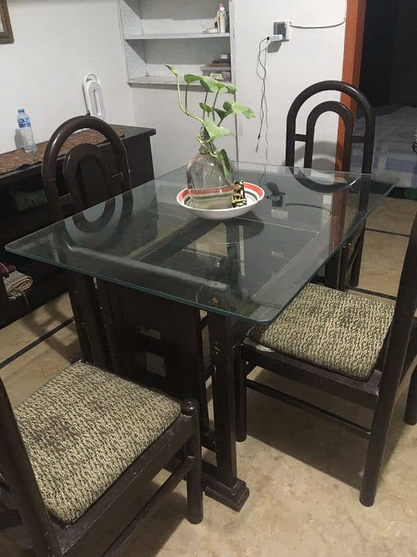 4 chairs with table All good condition 2