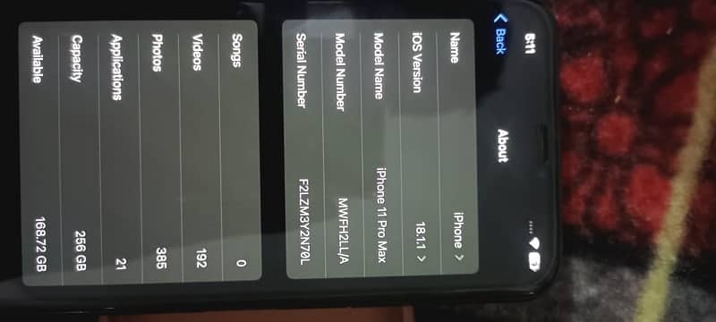 i phone 11 pro max LLA MODEL  4 MONTH SIM WORKING 3