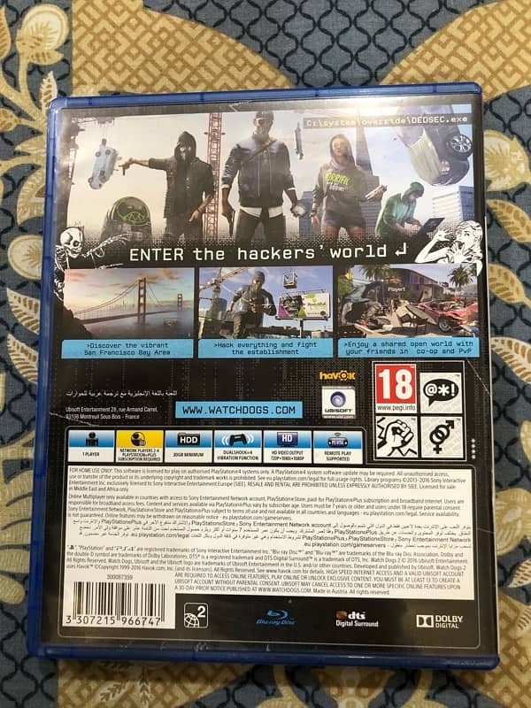 Watch Dogs 2 Ps4 Disc 1