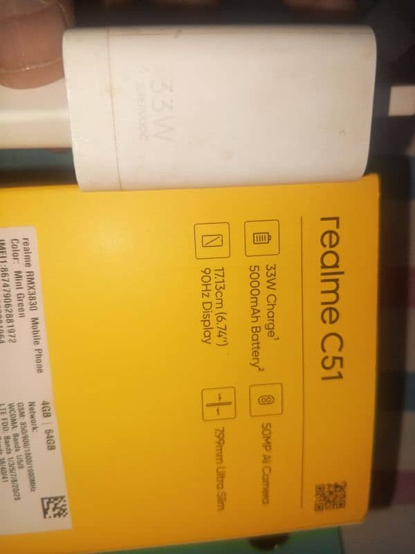 Realme C51 with box and 33W Charger 7