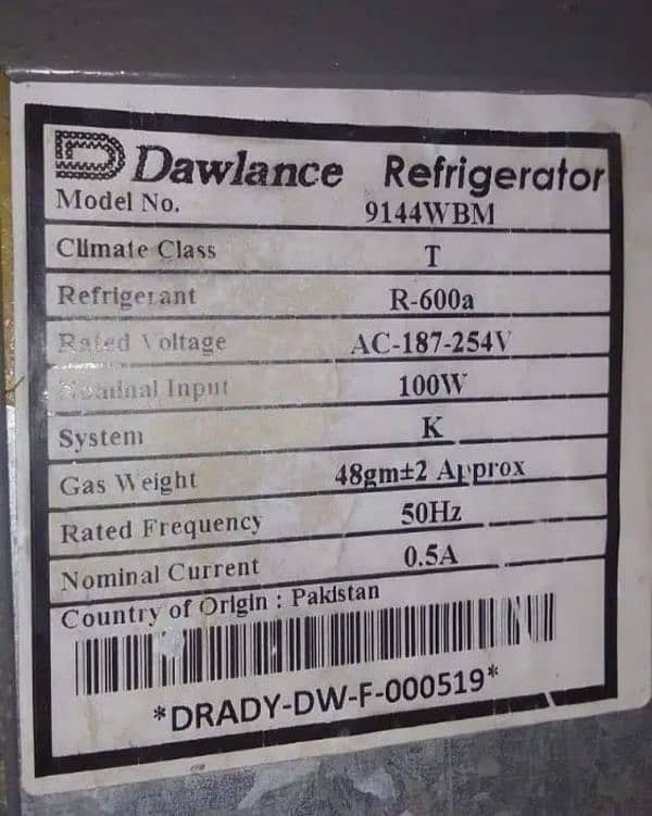 Dawlance Refrigerator 9144 WBM | Fridge for sale | Mini Fridge | Frig 2