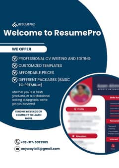 Professional and premium Resume and CV making