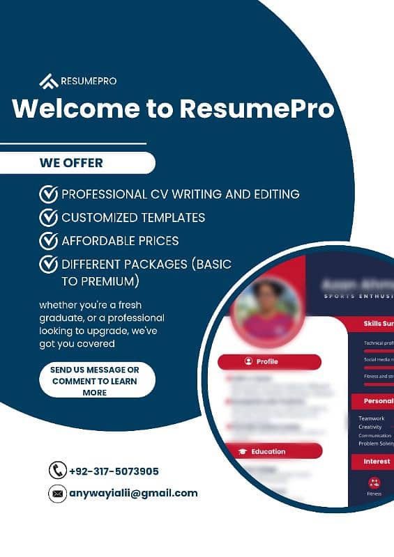 Professional and premium Resume and CV making 0