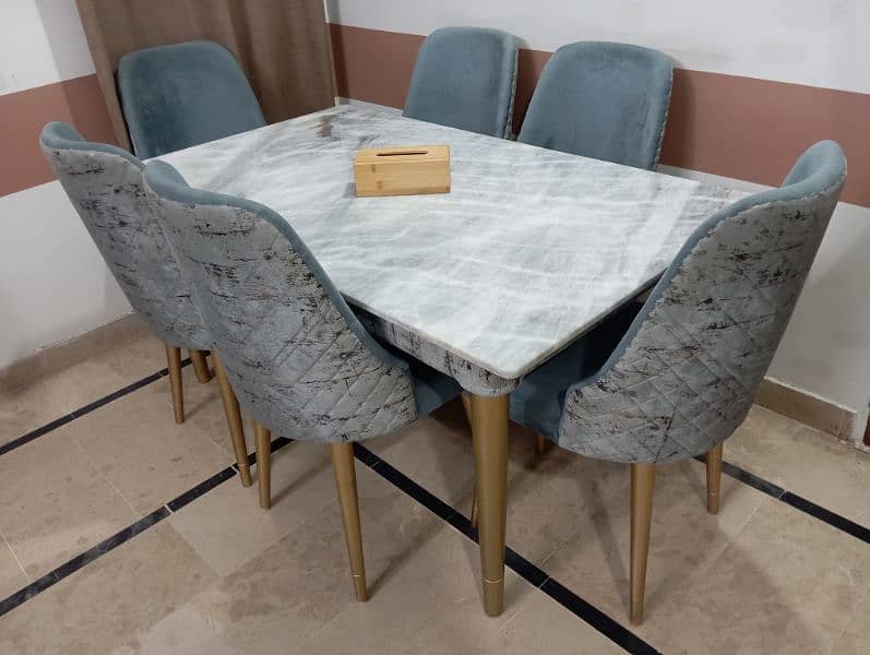 Marbal Top Dining Table 0