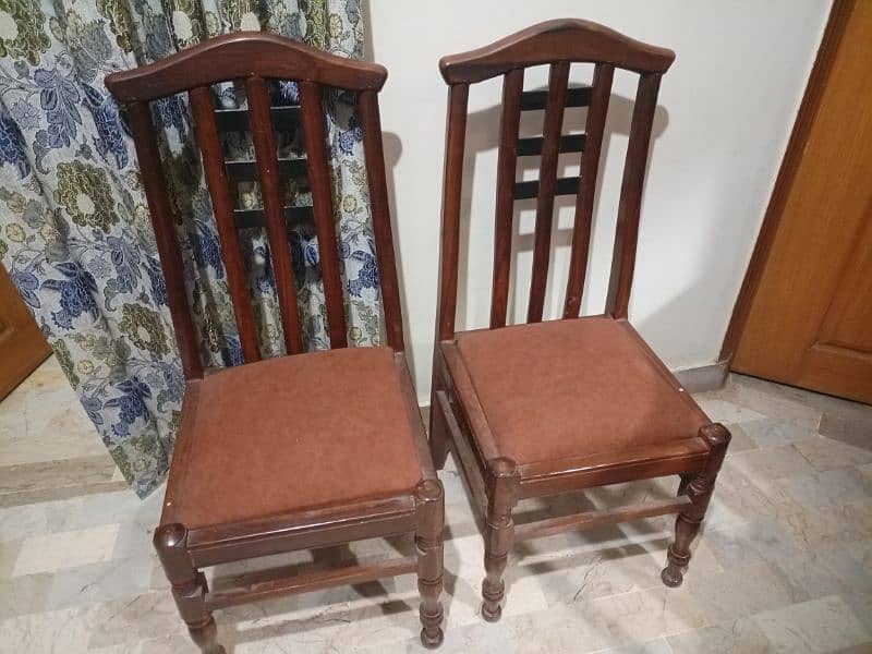 Wooden/Cushioned Dining Chairs x 6 1