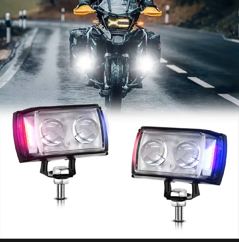 Dual Projector Bike Light white Yellow Display OR Dolphin Flasher 1