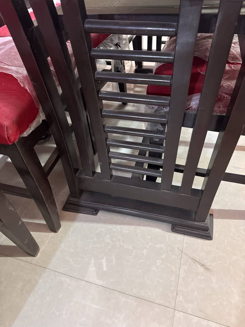 Wooden Glass Dining Table for Sale 3