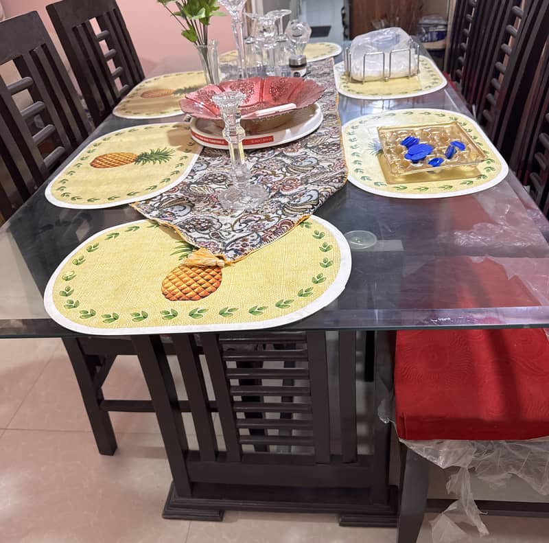 Wooden Glass Dining Table for Sale 5