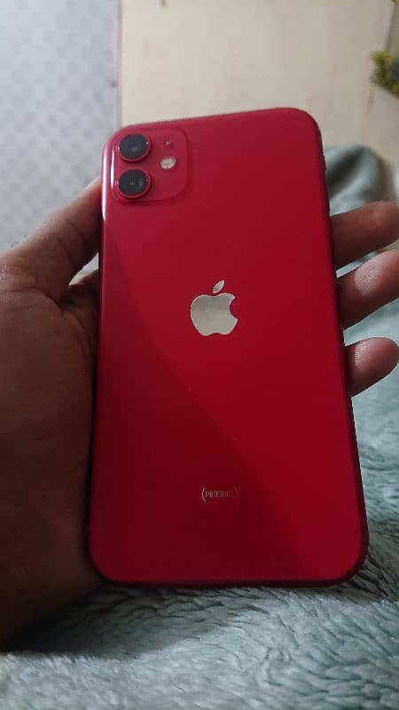 I phone 11  non pta factory unlock 10 by 10 water peak red color 0