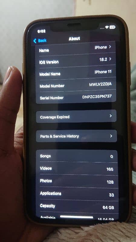 I phone 11  non pta factory unlock 10 by 10 water peak red color 8