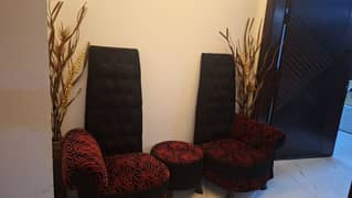 High sofa chairs with table