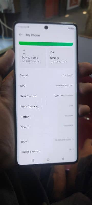 infinix not40pro 12/256 10/8 condition only mobile 3