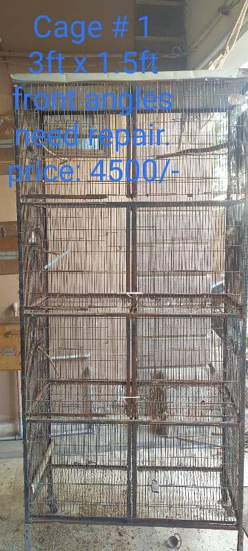 6 cages for sale in reasonable price 0