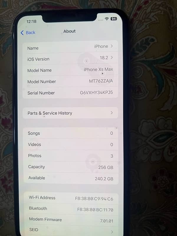 iphone xs max 256gb 5