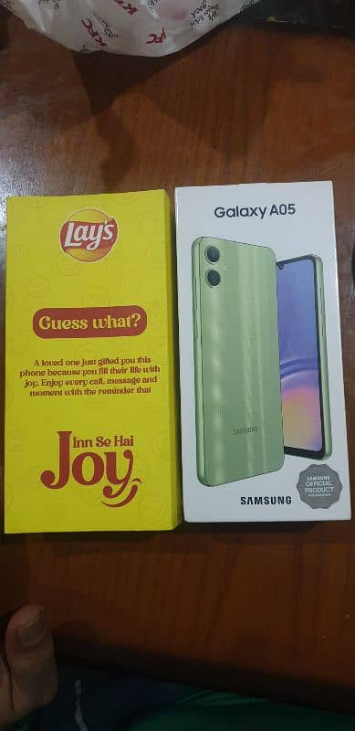 Lays gifted Samsung A05 New box packed 6GB/128 GB 0