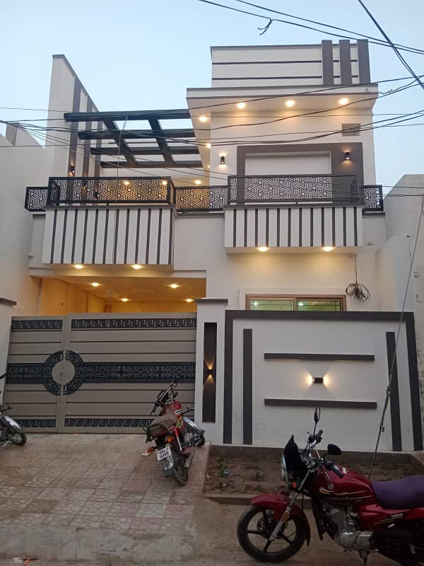 Allama Iqbal town Dewan wali Puli New brand Spanish 6 marly proper double story house for sale 2