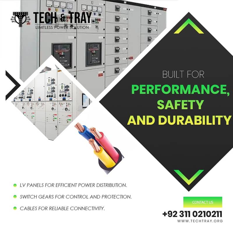 LV Panels | Switch Gears | Cables (Control & Power) | Tech & Tray 0