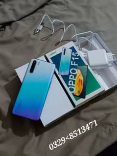 Oppo F15 256+8GB box Charger sath ha"