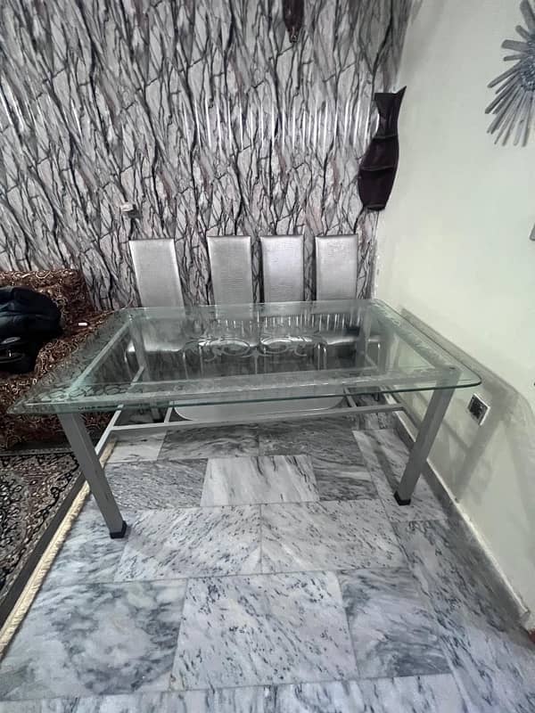 Dinning Table in iron silver colour 7