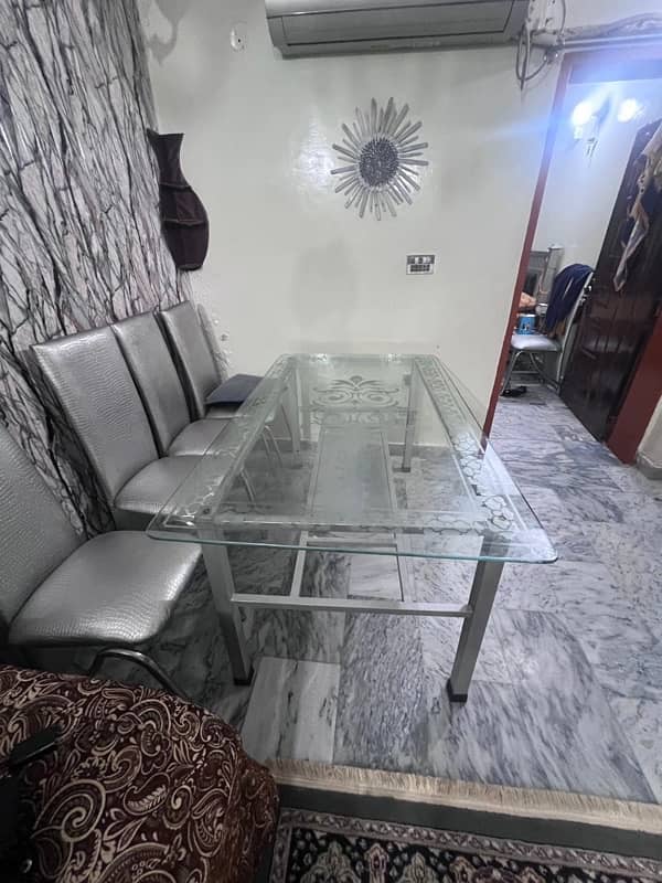 Dinning Table in iron silver colour 11