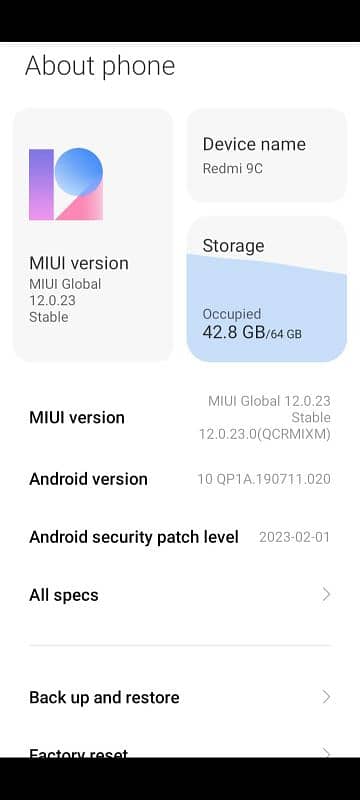 redmi 9c 3 GB 64 GB official pta approved 1