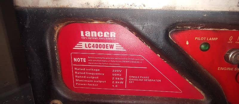 LANCER LC4000 3.5 KVA 1