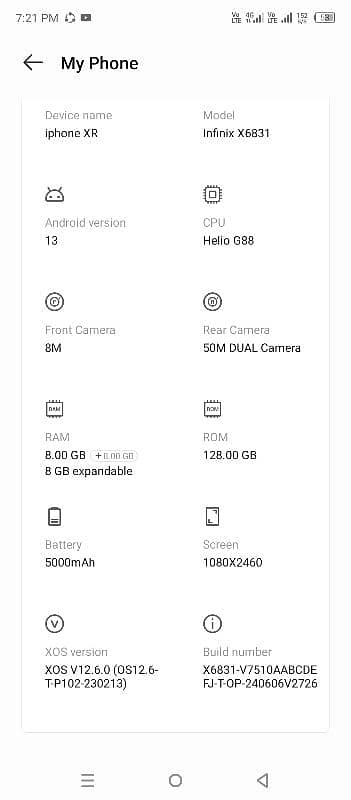 Infinix hot 30 /Storage" 8+8/128 with box and original charger 0