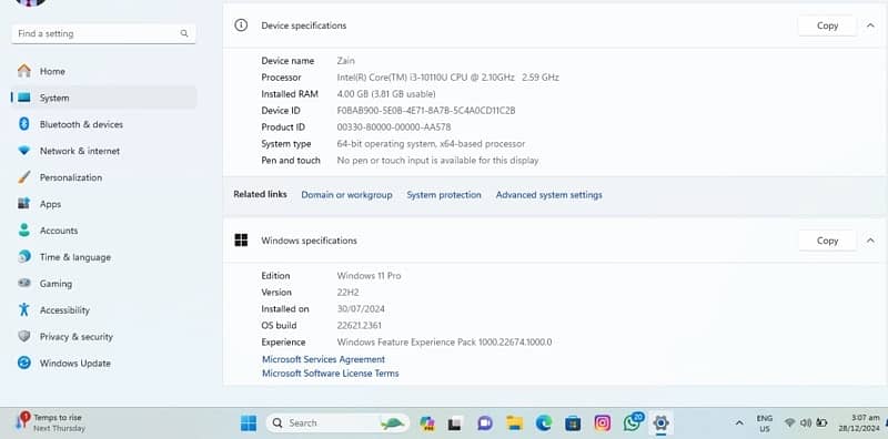 HP Notebook i3 1TB 0