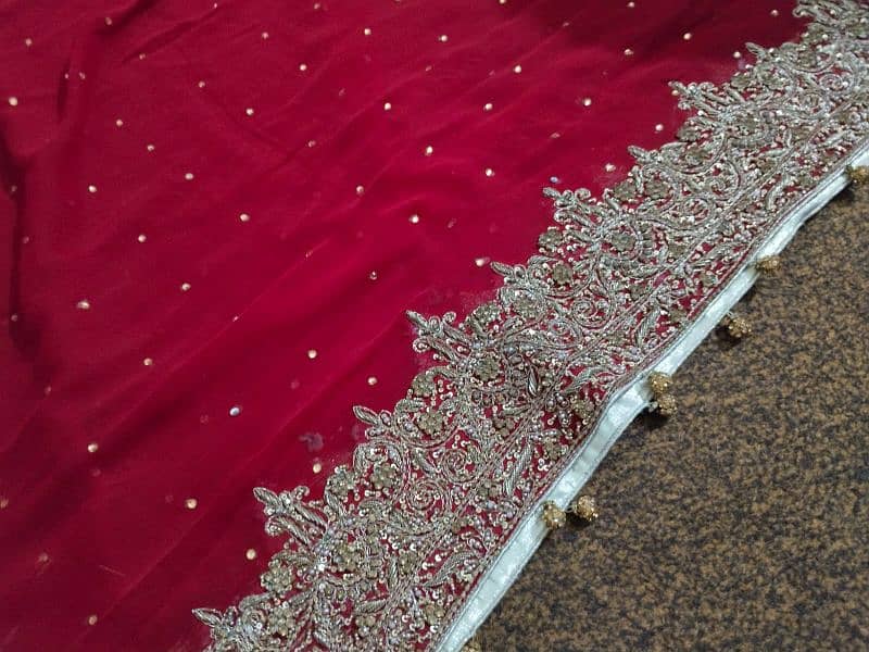 bridal lehnga red and skin. color 4