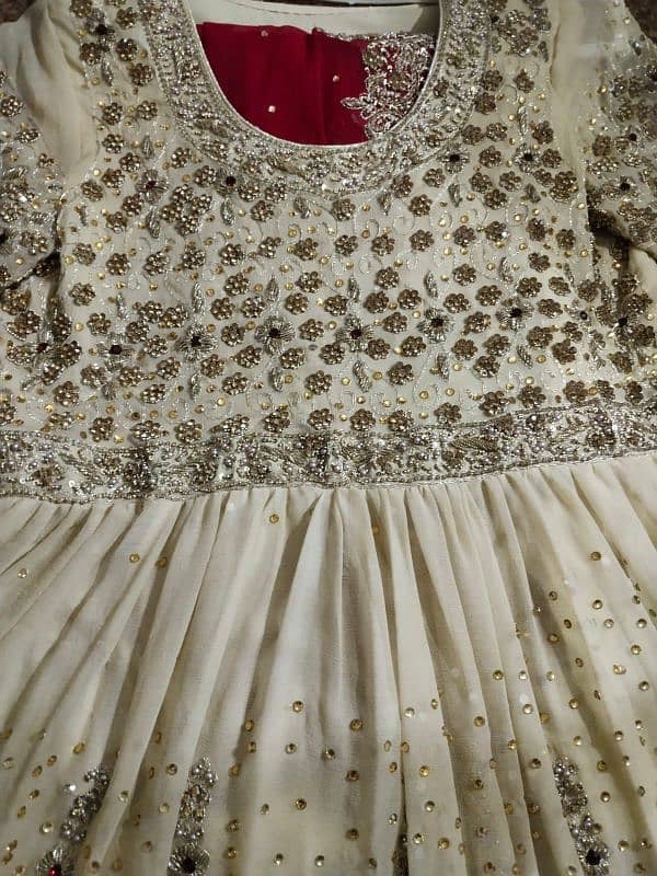 bridal lehnga red and skin. color 8