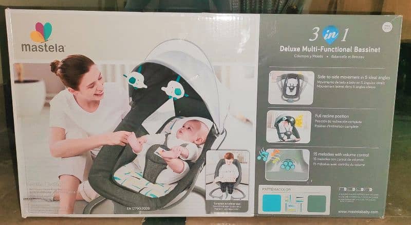 Swinging Chair Mastela 3-In-1 Deluxe Multi-Functional Bassinet 5