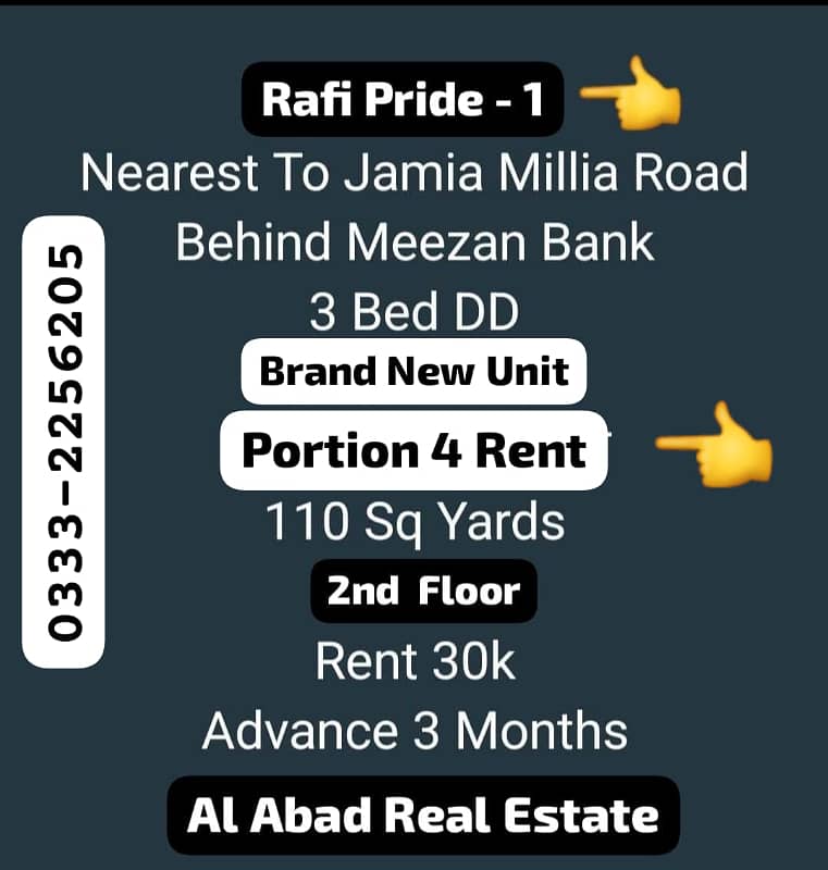 Flat for Rent Rafi Pride 1 2