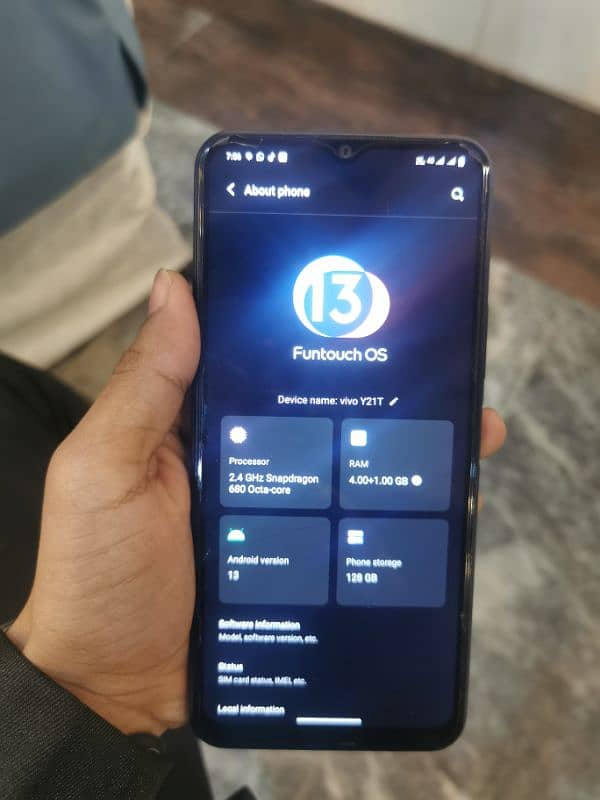 VIVO Y 21 T 4+1 128 gb memory exchange possible 5