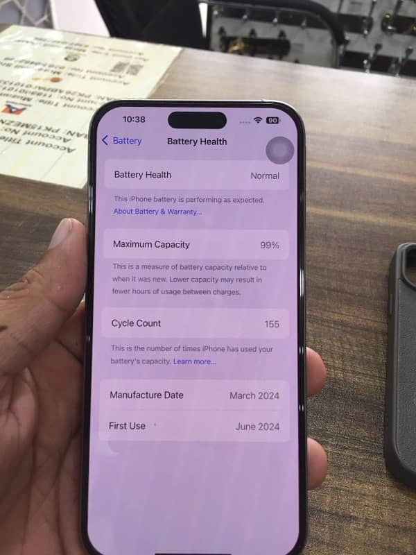 iphone 15 Pro Max Non PTA with sim time 256 gb 10/10 2