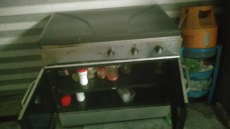 Gas stove standing with 2 drawers 0