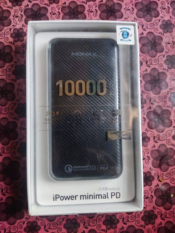 power bank Momax 10000mAh PD Quick Charge Power Bank Black IP65 0