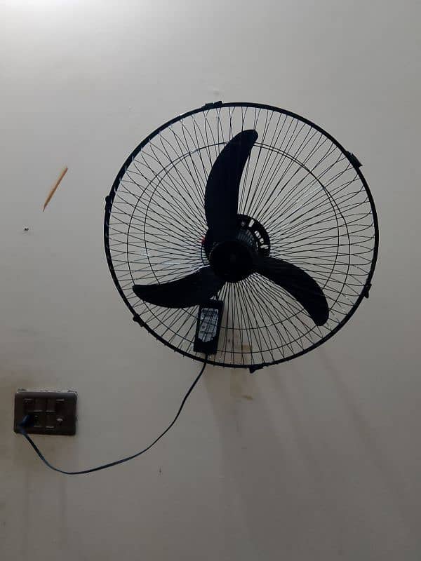 2 wall bracket fans with supplies 1