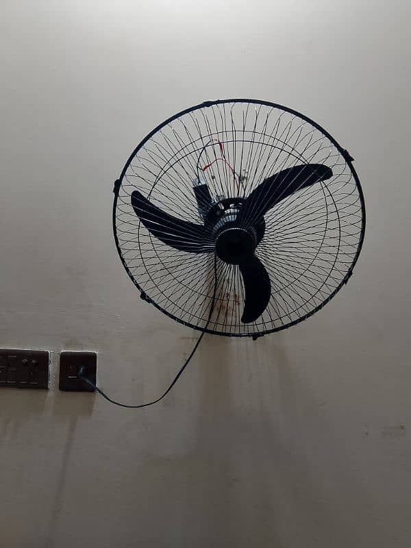 2 wall bracket fans with supplies 4