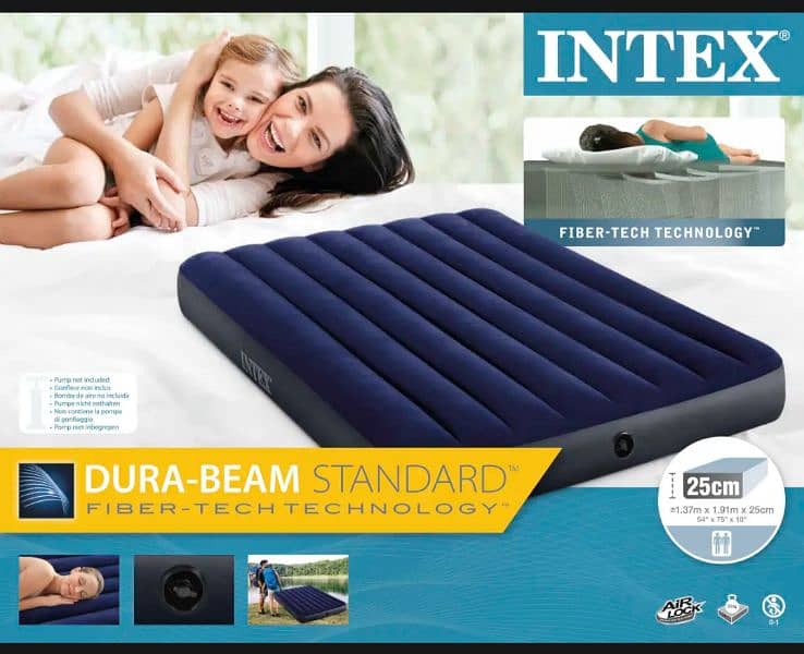 Intex Air Mattress 75x54 10 inch with electric pump 5