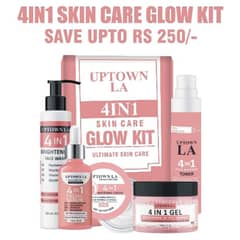 UPTOWN LA 4IN1 Skin Whitening Bundle  Whitening Serum, Cream ,facewash