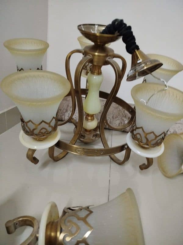 Chandeliar with 4 wall lamps 2