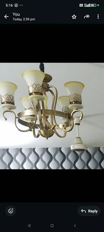 Chandeliar with 4 wall lamps 3