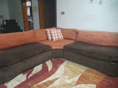 L shape 7vseater sofa with carpet