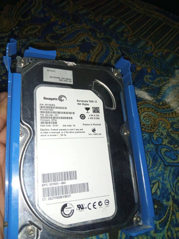 160GB HDD with free mounting Bracket or Caddy 1