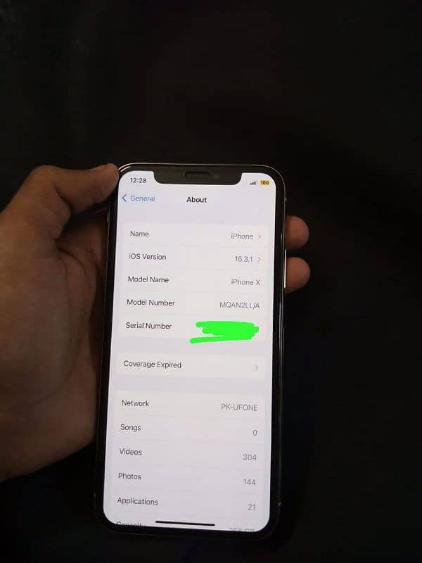 I phone X non PTA 256GB 3