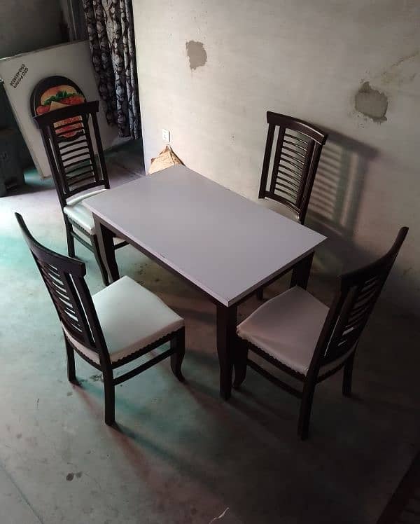 Wood Dining table & Chairs set 1