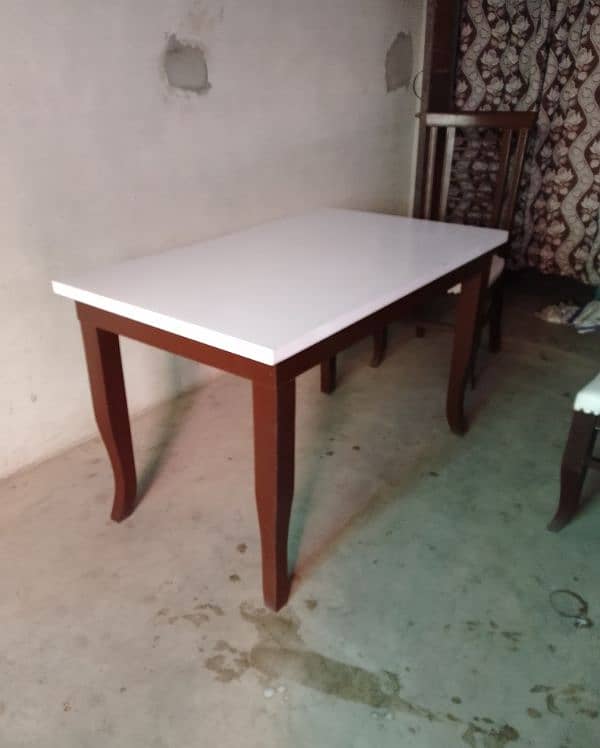 Wood Dining table & Chairs set 2