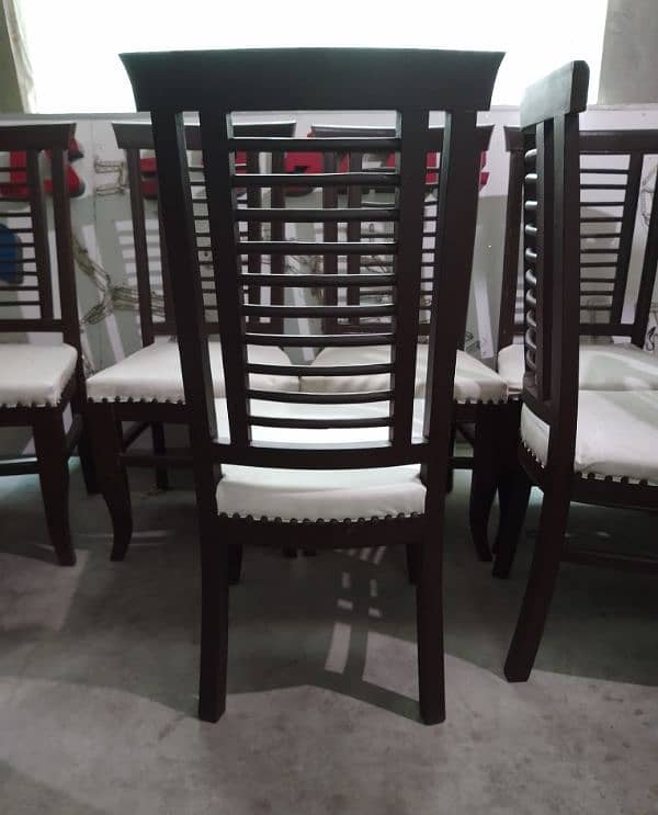 Wood Dining table & Chairs set 9