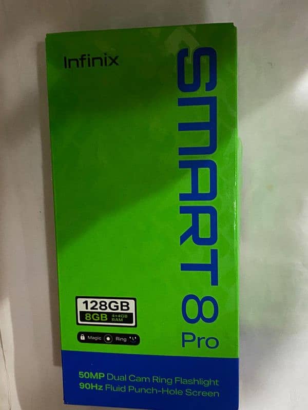 Infinix Smart 8 pro with box and charger 2