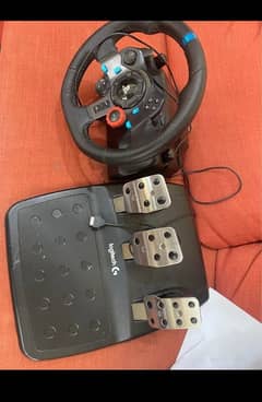 Logitech G29 with paddles racing rig simulator